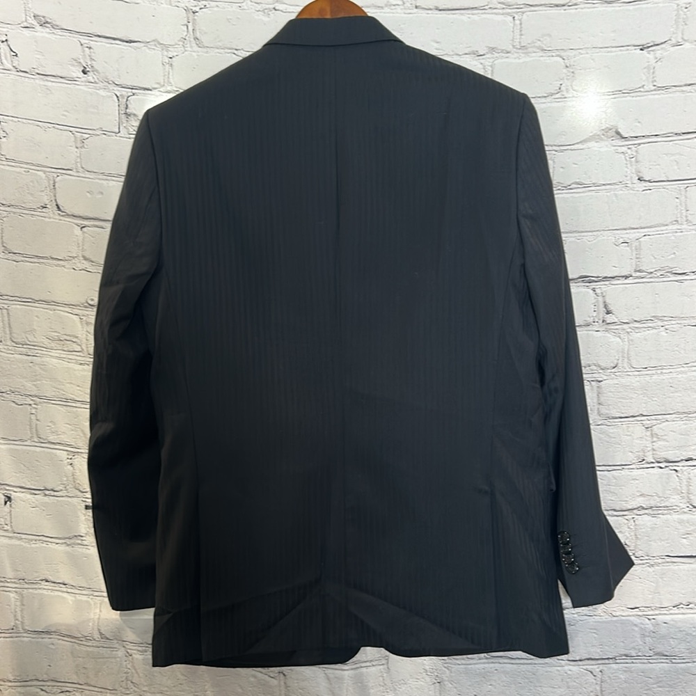 Genevie Uomo Black Men’s Suit Jacket Size 40R Excellent Condition - Picture 2 of 16